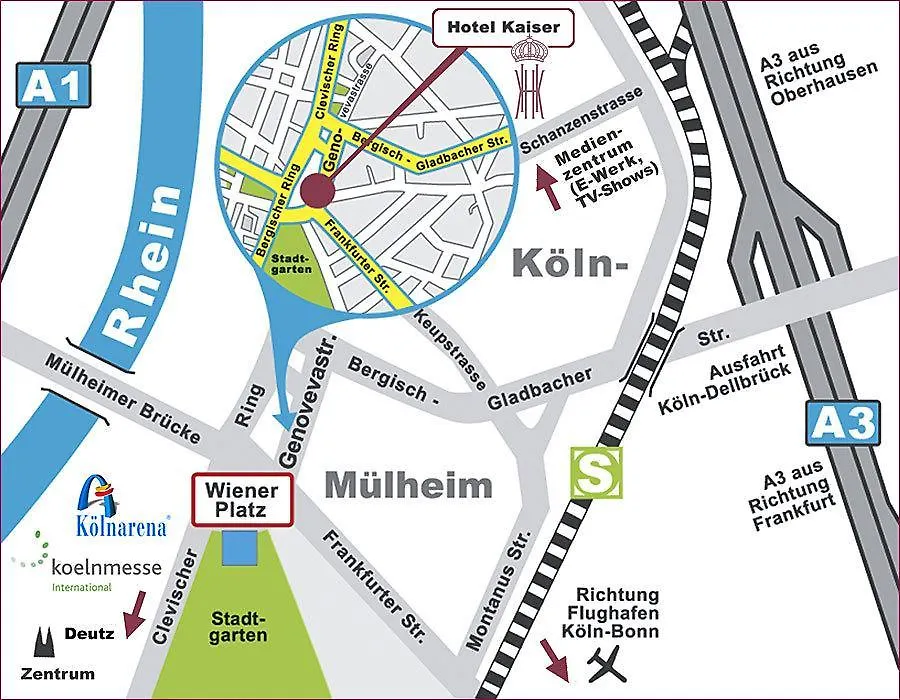 Kaiser Am Wiener Platz ケルン 3*,  ドイツ